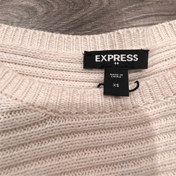 Express Ribbed Dolman Sleeve Colorblock Sweater - Picture 4 of 4